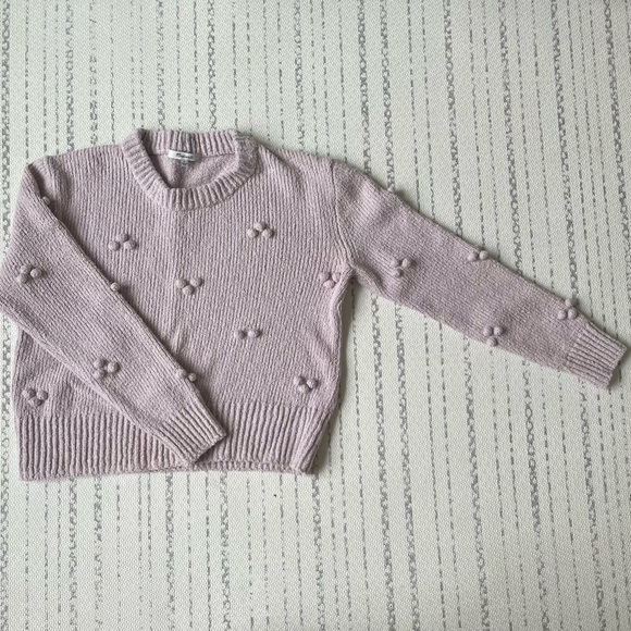 Madewell Dotted Bobble Pullover Sweater / Lavender / Size small - Picture 2 of 6